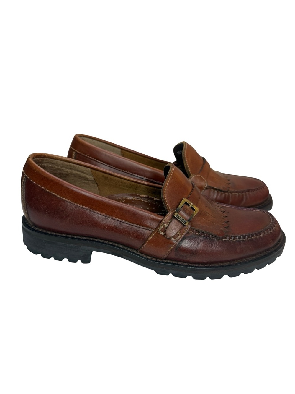 G.H.BASS Vintage  Laney Kiltie Lug Loafers Size 7.5